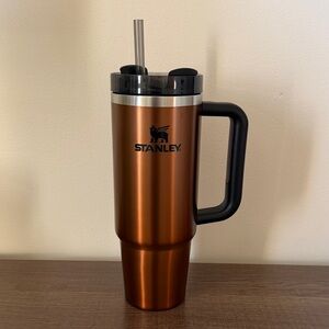 Stanley Metallic Copper Travel Tumbler with Black Handle